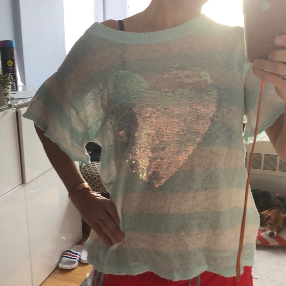 Wildfox Short Sleeve Sequin Sweater - Picture 3 of 3
